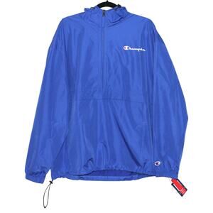 Champion Blue Anorak Wind Breaker Jacket XL NWT